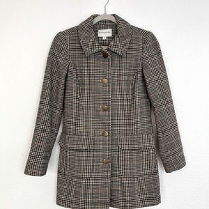 Banana Republic Houndstooth wool blend coat size XS
